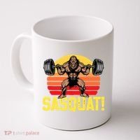 Sasquat! Leg Day Weightlifting Bigfoot Squat Funny Gym Coffee Mug thumb 0