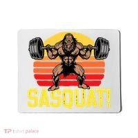 Sasquat! Leg Day Weightlifting Bigfoot Squat Funny Gym Mousepad thumb 0