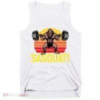 Sasquat! Leg Day Weightlifting Bigfoot Squat Funny Gym Tank Top thumb 0