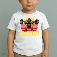 Sasquat! Leg Day Weightlifting Bigfoot Squat Funny Gym Toddler T-Shirt thumb 2