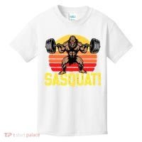 Sasquat! Leg Day Weightlifting Bigfoot Squat Funny Gym Kids T-Shirt thumb 0