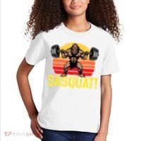 Sasquat! Leg Day Weightlifting Bigfoot Squat Funny Gym Kids T-Shirt thumb 2