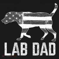 Silver Lab Dad Vintage Patriotic Labrador With American Flag T-Shirt thumb 7