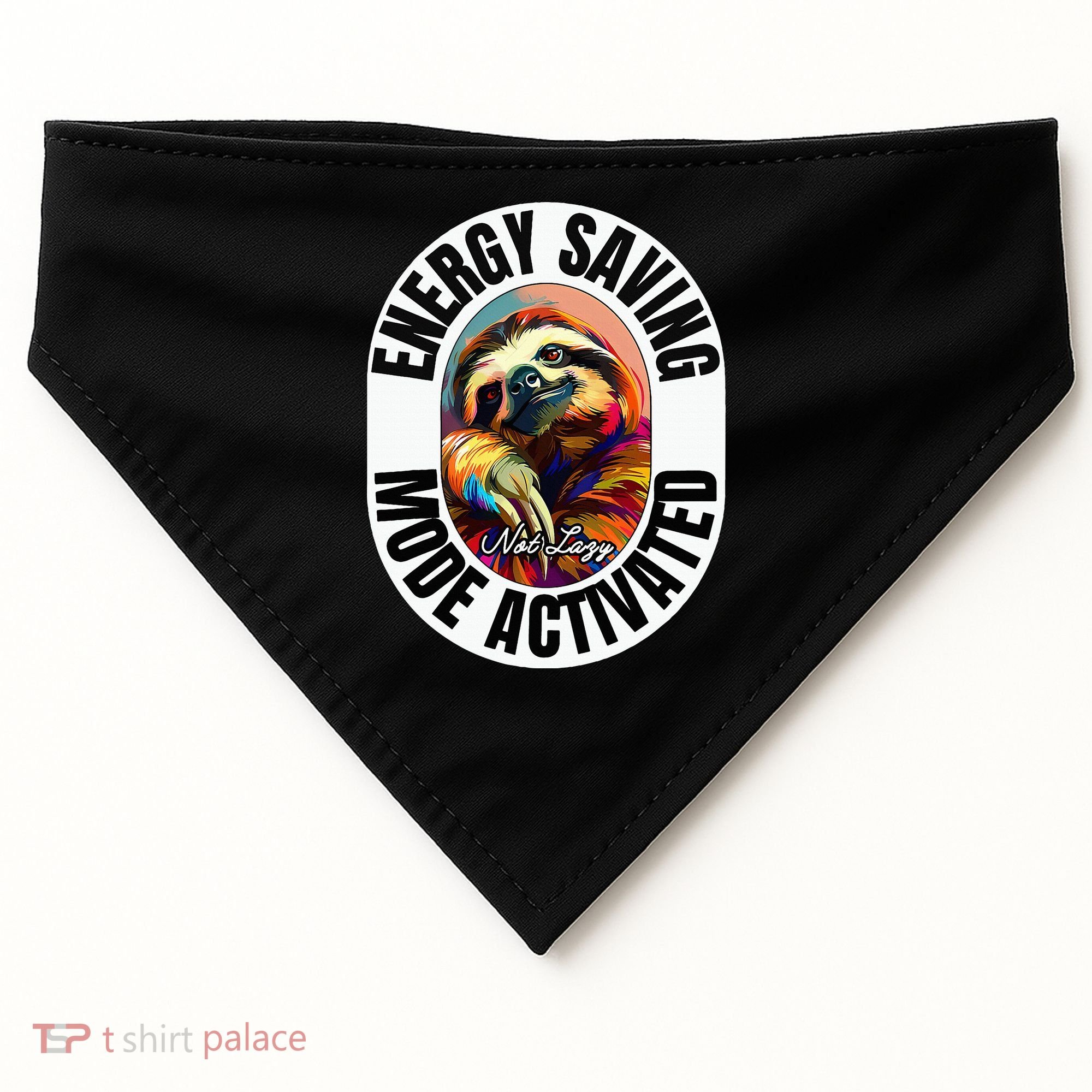 Sloth Lover Energy Saving Mode Activated Sloth USA-Made Doggie Bandana