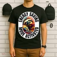 Sloth Lover Energy Saving Mode Activated Sloth T-Shirt thumb 6