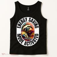 Sloth Lover Energy Saving Mode Activated Sloth Tank Top thumb 2