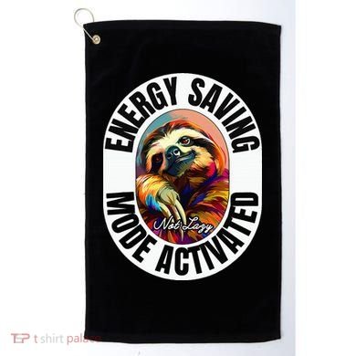 Sloth Lover Energy Saving Mode Activated Sloth Golf Towel