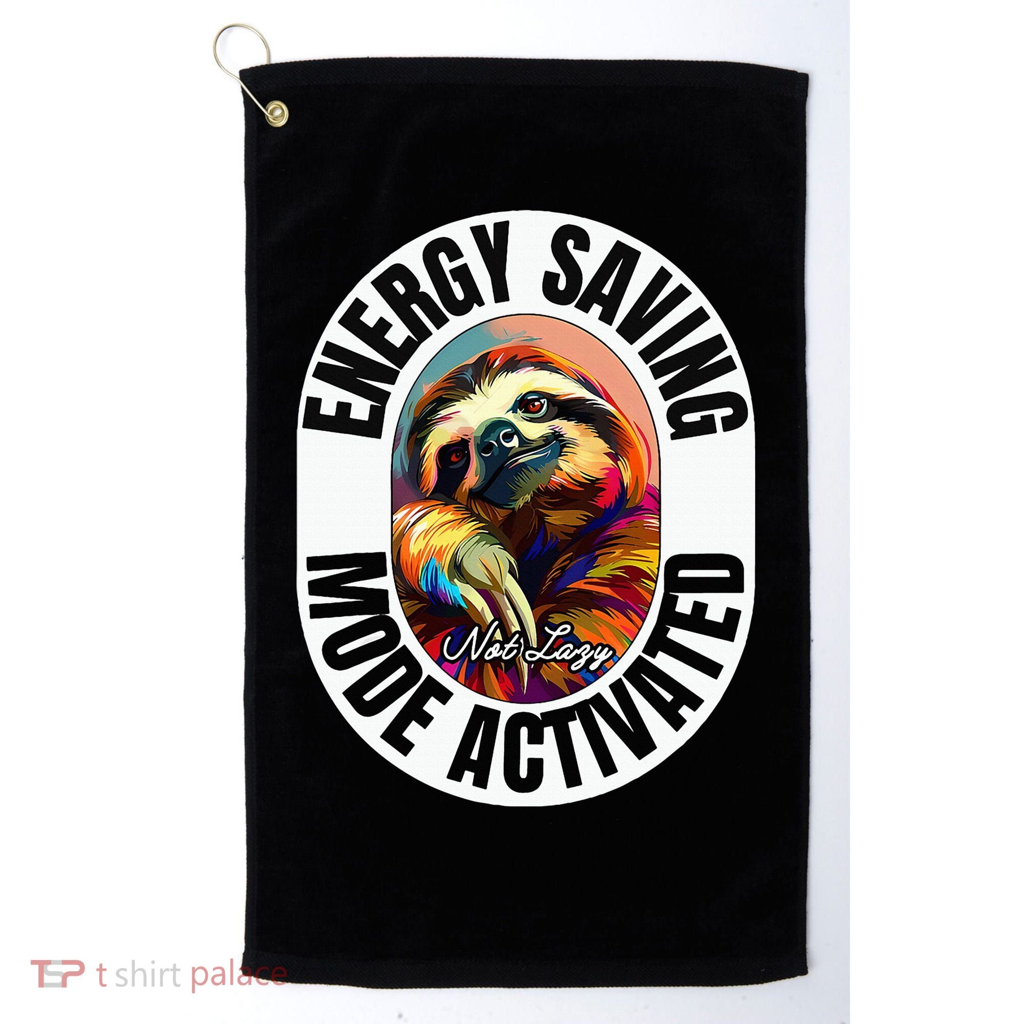 Sloth Lover Energy Saving Mode Activated Sloth Golf Towel