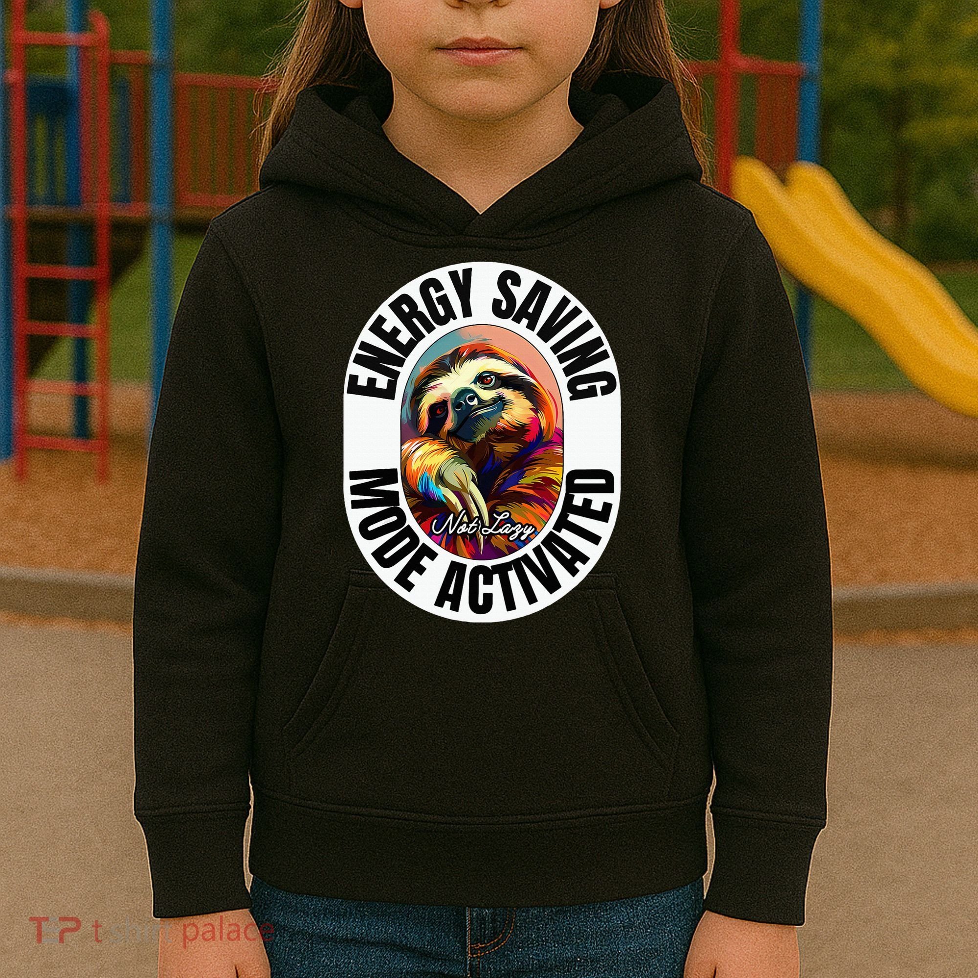 Sloth Lover Energy Saving Mode Activated Sloth Kids Hoodie