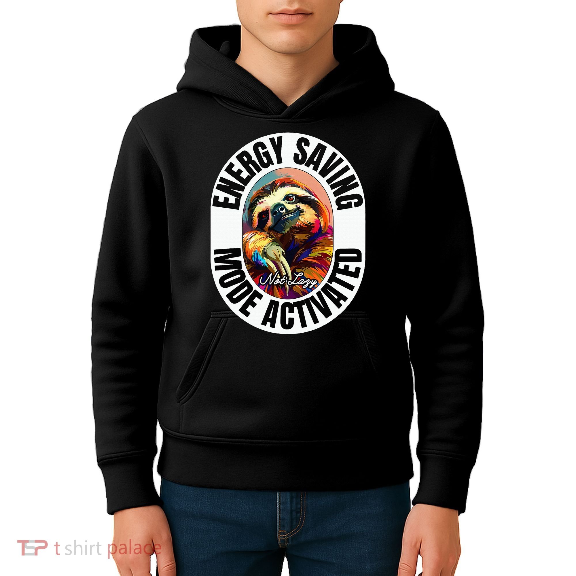Sloth Lover Energy Saving Mode Activated Sloth Kids Hoodie