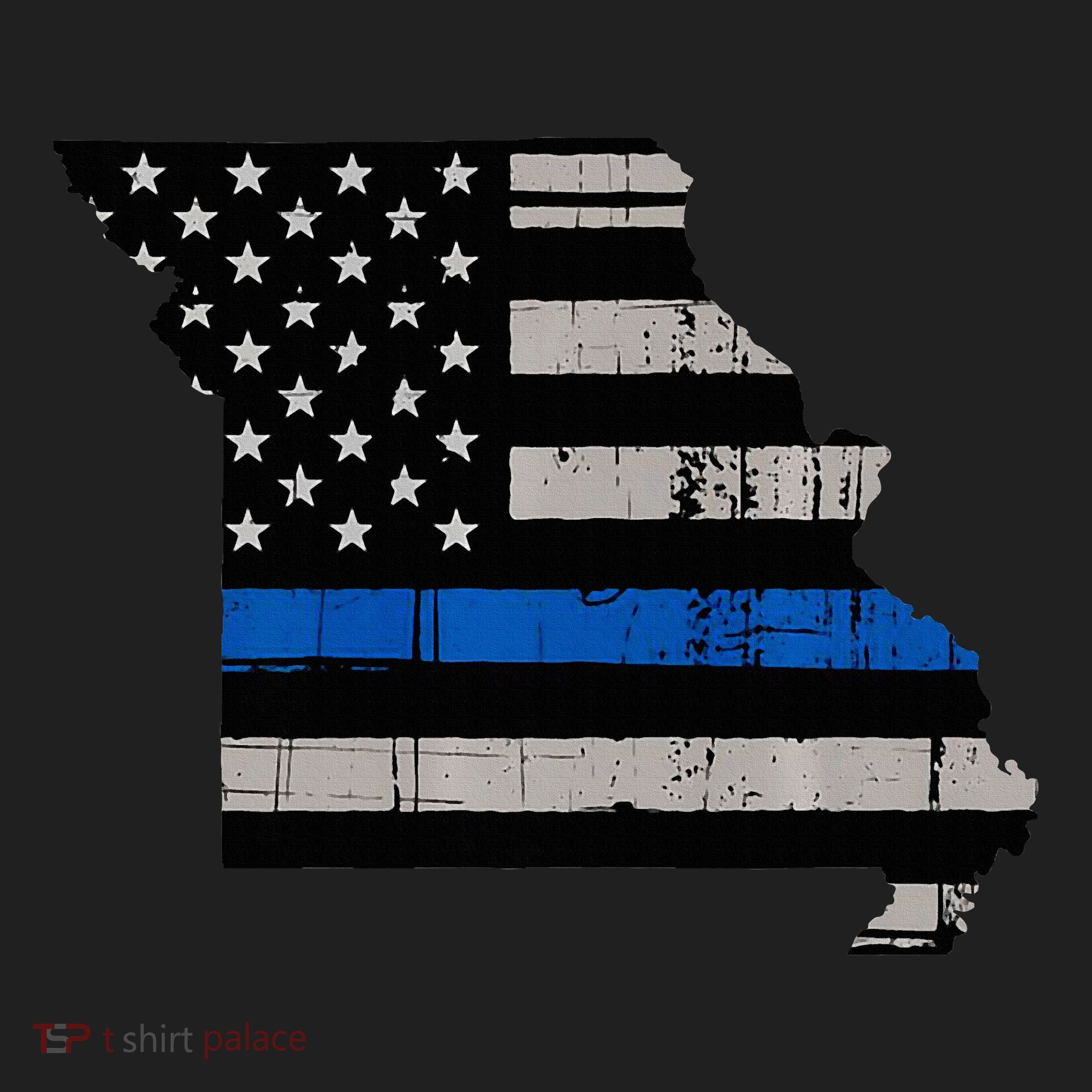Support Law Enforcement Police Missouri Officer Blue Women's Sweatshirt