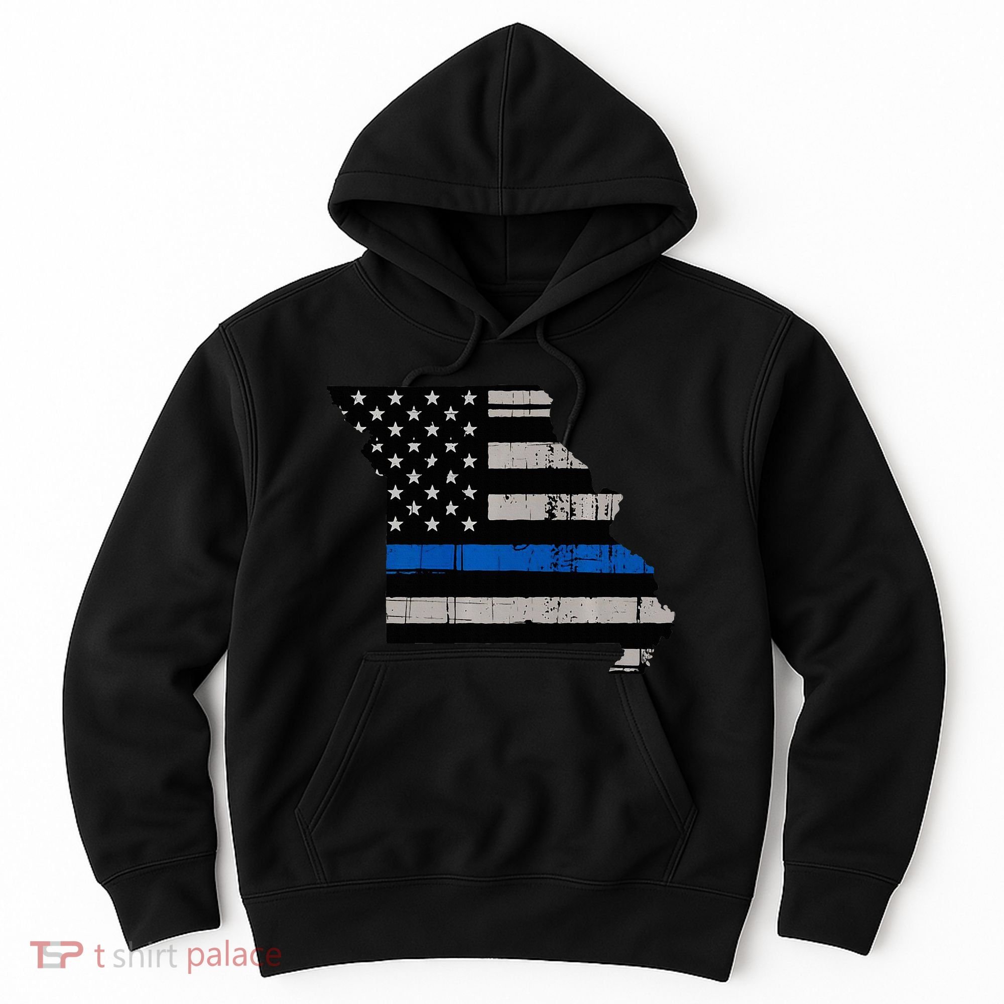 Support Law Enforcement Police Missouri Officer Blue Hoodie