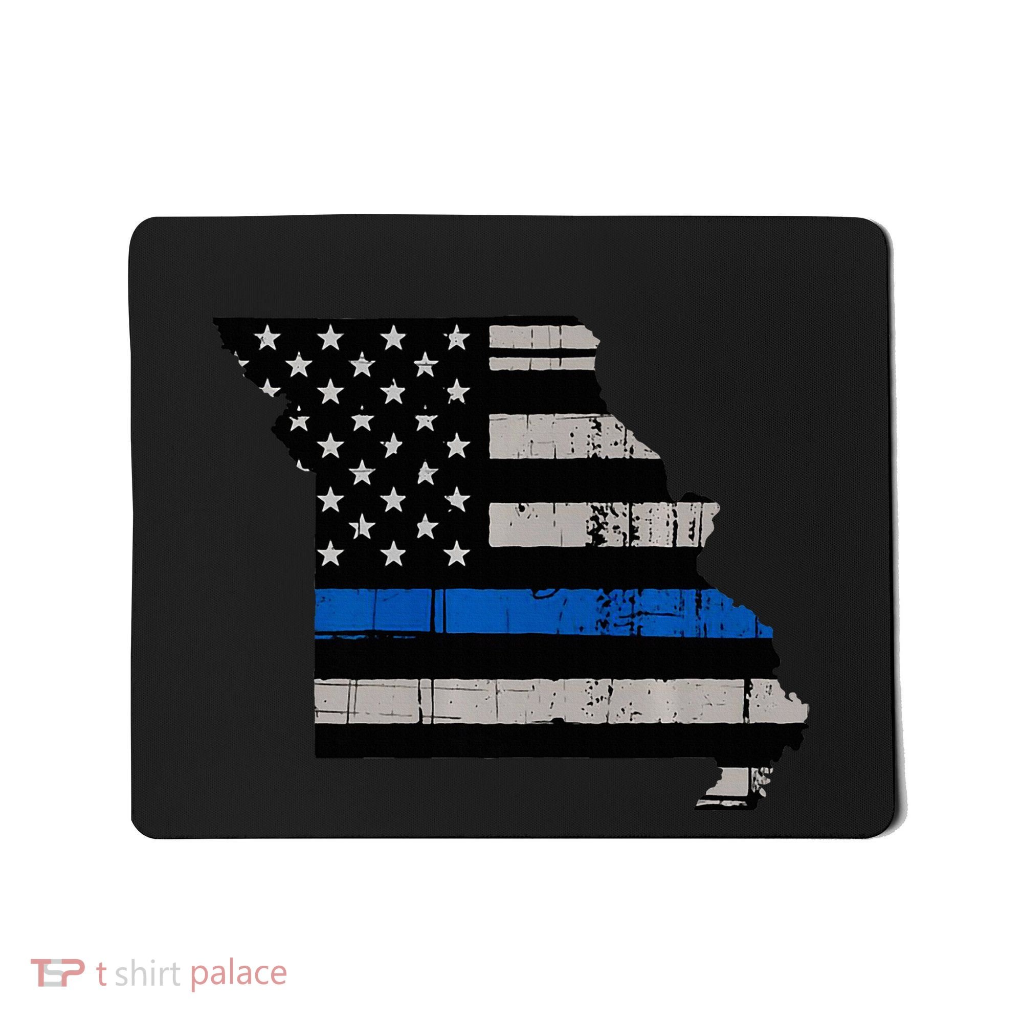 Support Law Enforcement Police Missouri Officer Blue Mousepad
