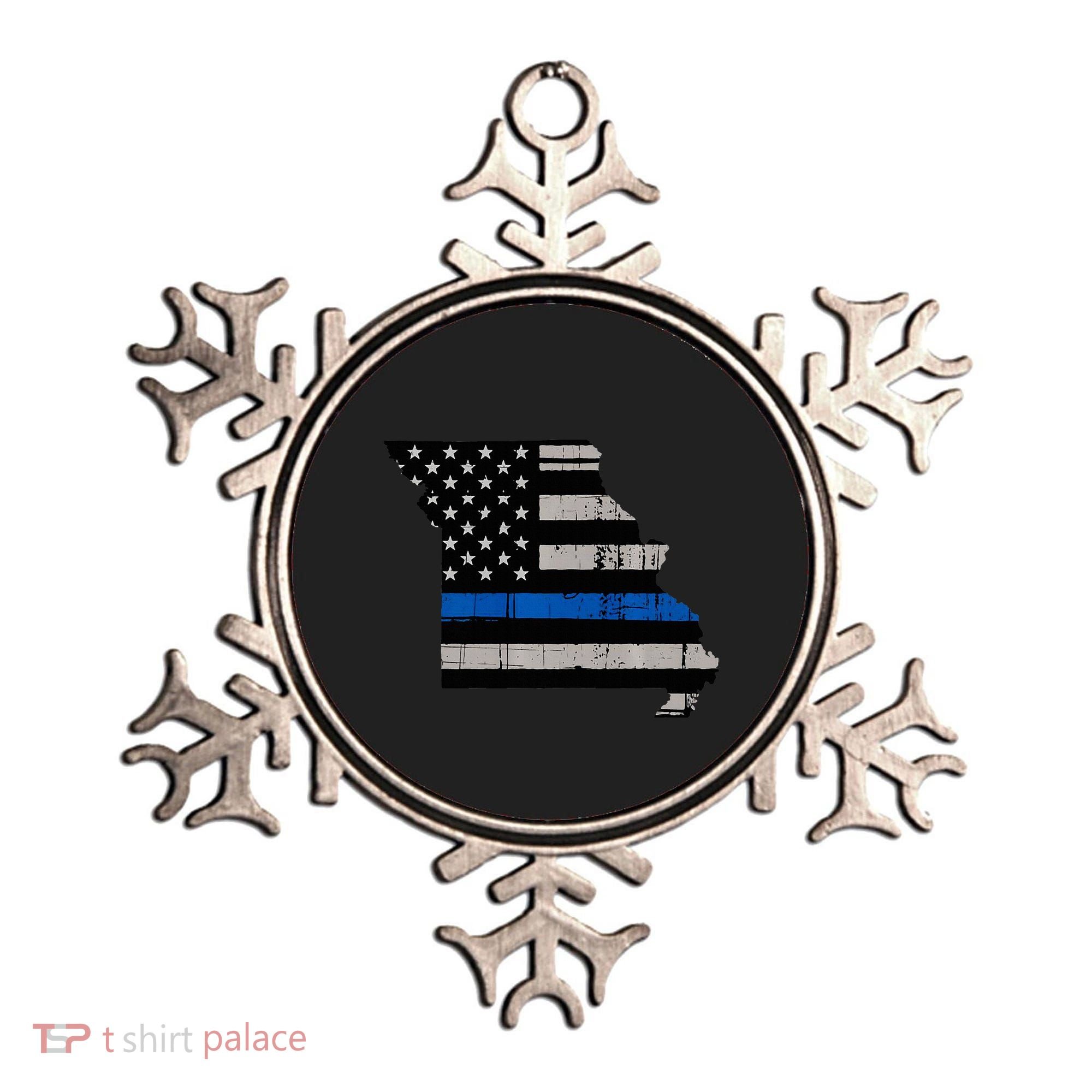 Support Law Enforcement Police Missouri Officer Blue Ornament