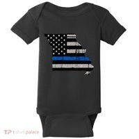 Support Law Enforcement Police Missouri Officer Blue Baby Bodysuit thumb 0
