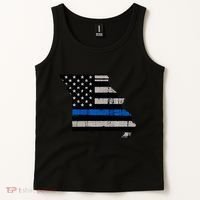 Support Law Enforcement Police Missouri Officer Blue Tank Top thumb 2