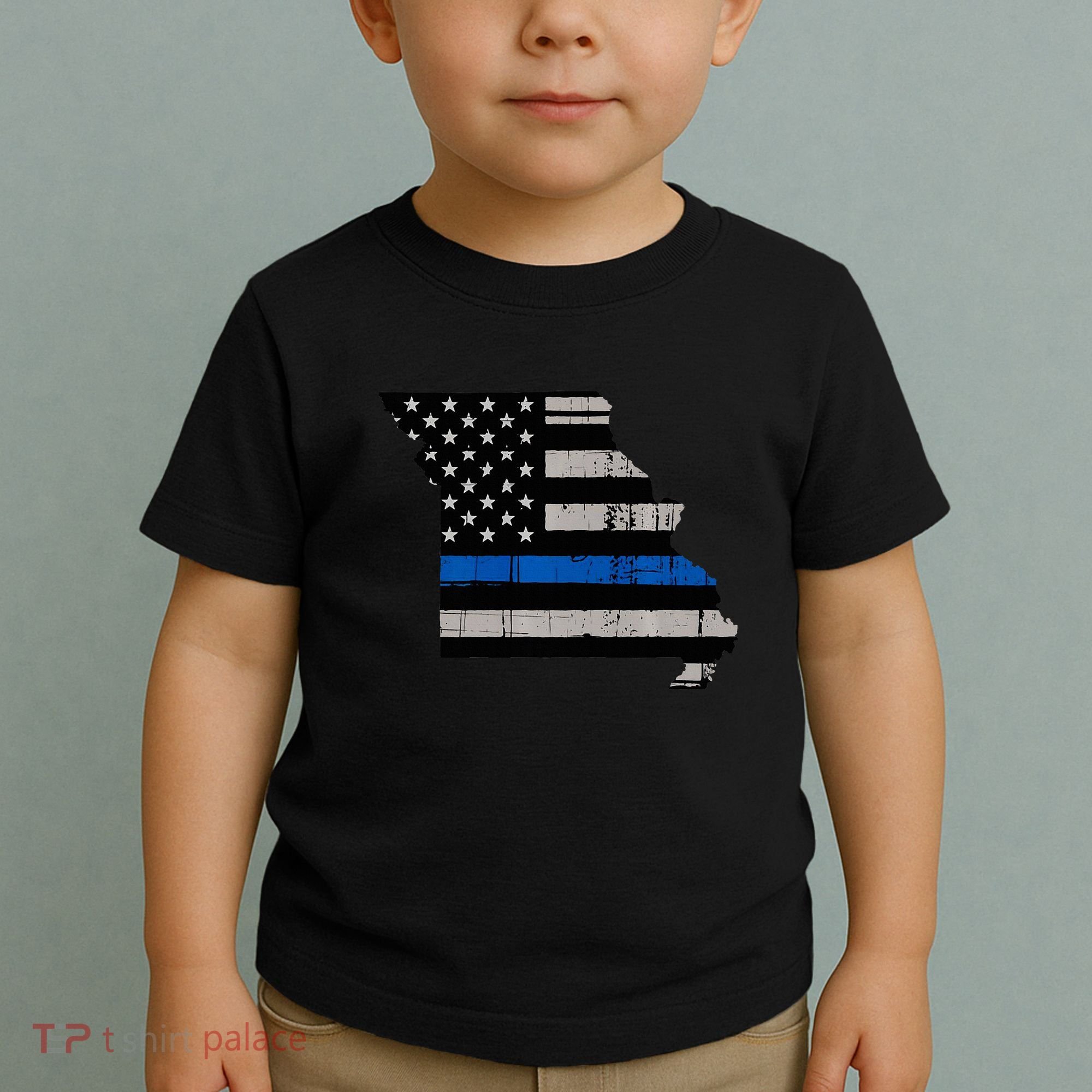 Support Law Enforcement Police Missouri Officer Blue Toddler T-Shirt