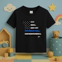 Support Law Enforcement Police Missouri Officer Blue Toddler T-Shirt thumb 3