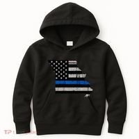Support Law Enforcement Police Missouri Officer Blue Kids Hoodie thumb 0