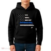 Support Law Enforcement Police Missouri Officer Blue Kids Hoodie thumb 4