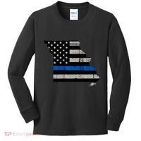Support Law Enforcement Police Missouri Officer Blue Kids Long Sleeve Shirt thumb 0
