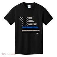 Support Law Enforcement Police Missouri Officer Blue Kids T-Shirt thumb 0