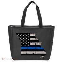 Support Law Enforcement Police Missouri Officer Blue Tote Bag thumb 0
