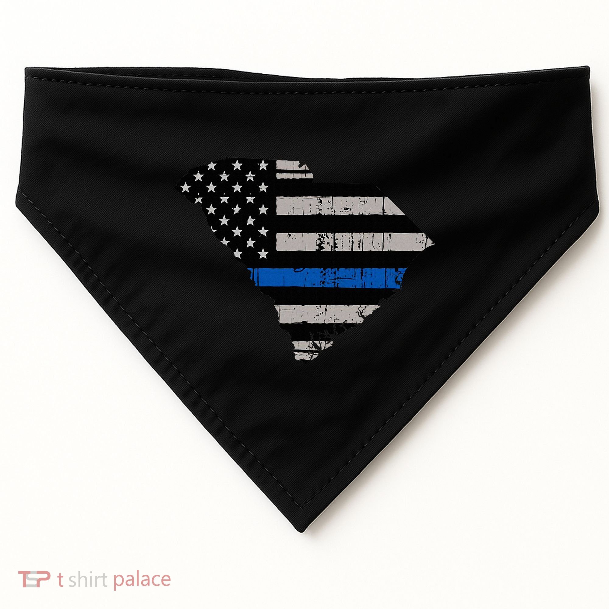 Support Law Enforcement South Carolina Police Officer USA-Made Doggie Bandana