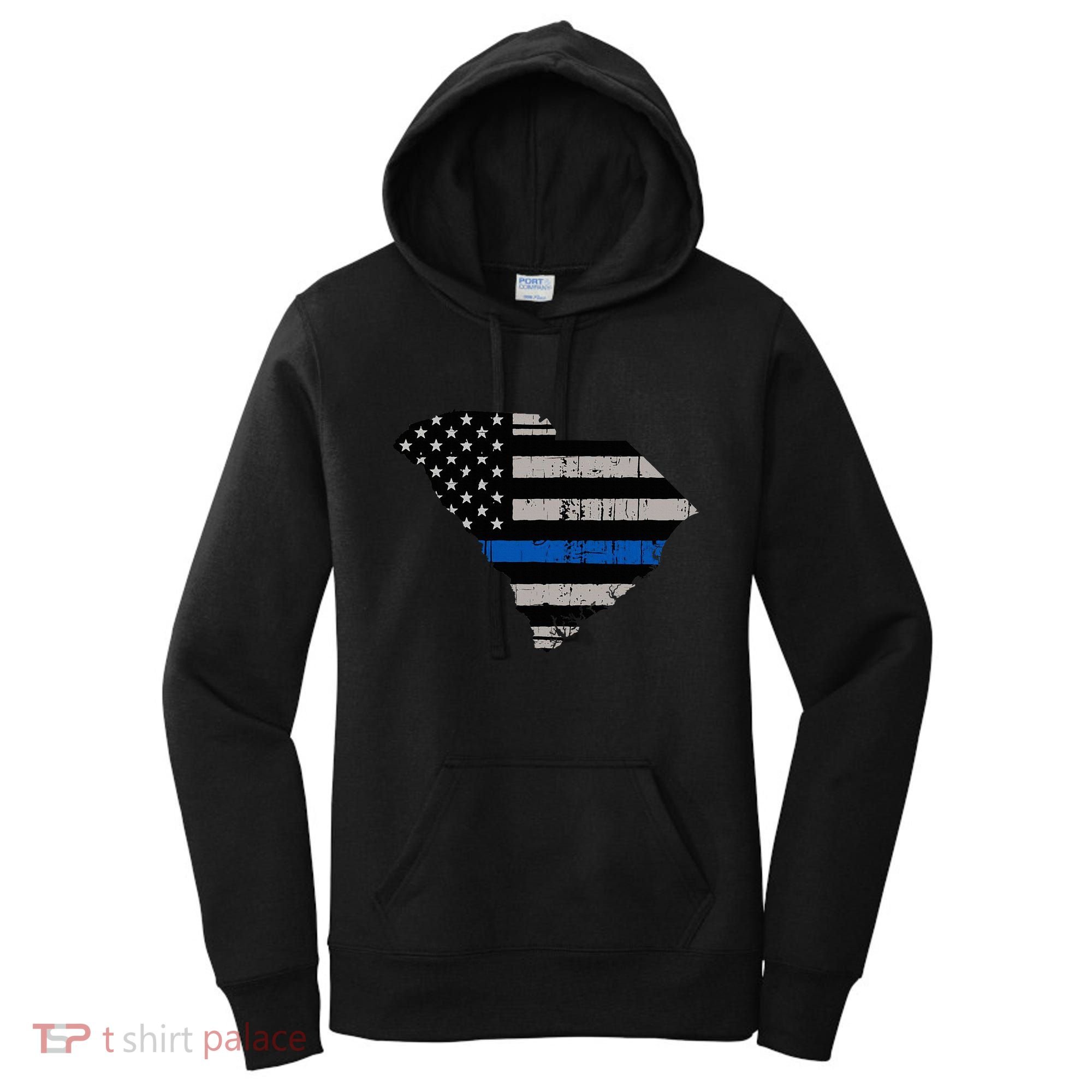 Support Law Enforcement South Carolina Police Officer Women's Hoodie