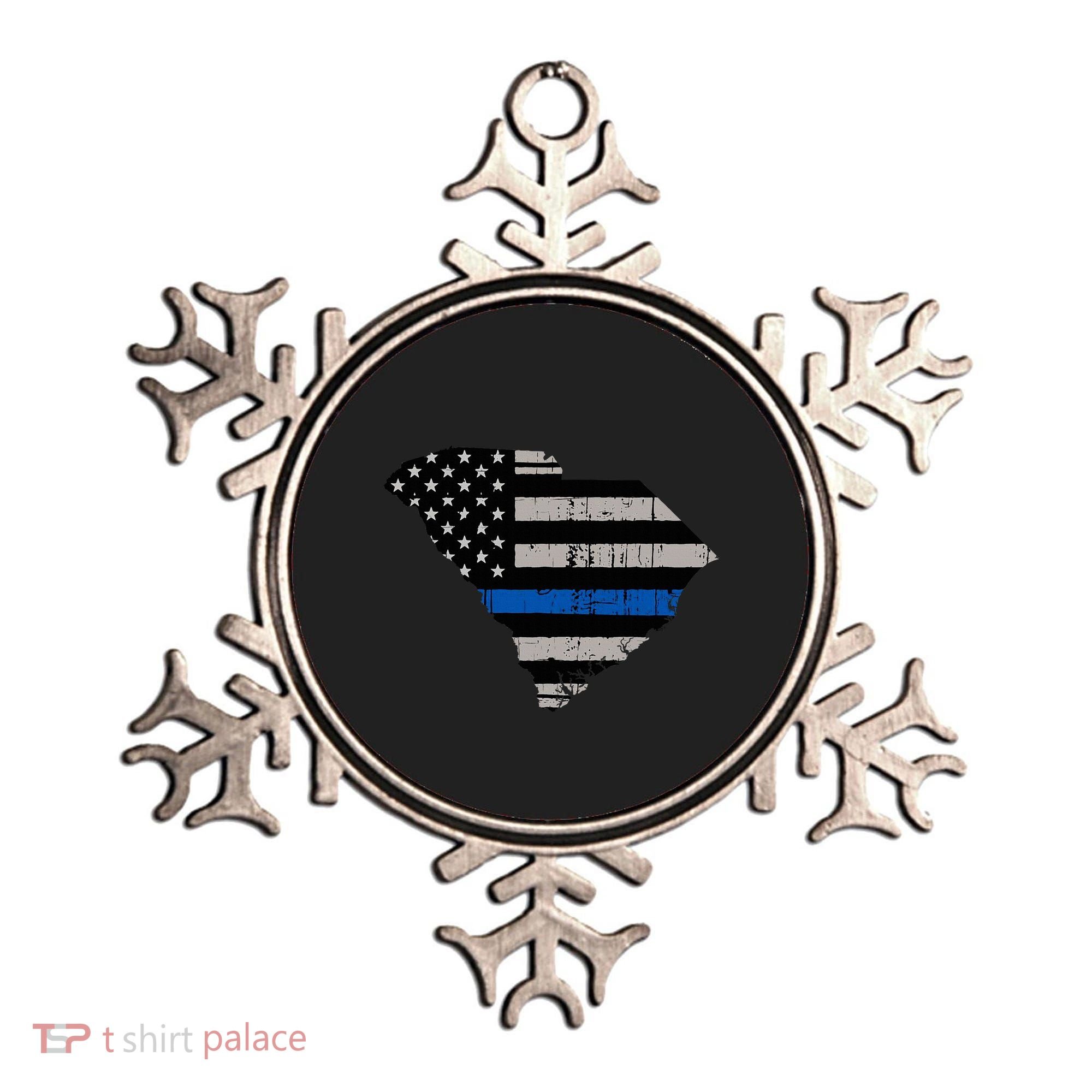 Support Law Enforcement South Carolina Police Officer Ornament