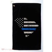 Support Law Enforcement South Carolina Police Officer Golf Towel thumb 0