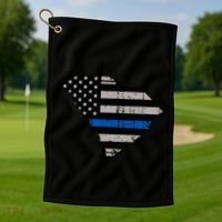 Support Law Enforcement South Carolina Police Officer Golf Towel thumb 1