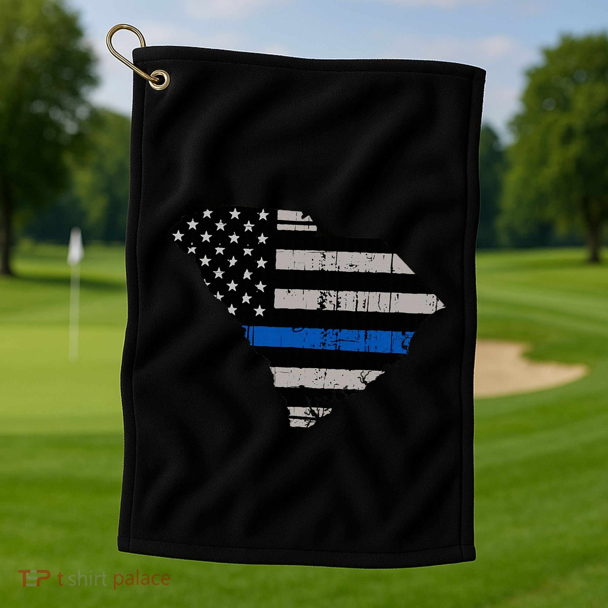 Support Law Enforcement South Carolina Police Officer Golf Towel