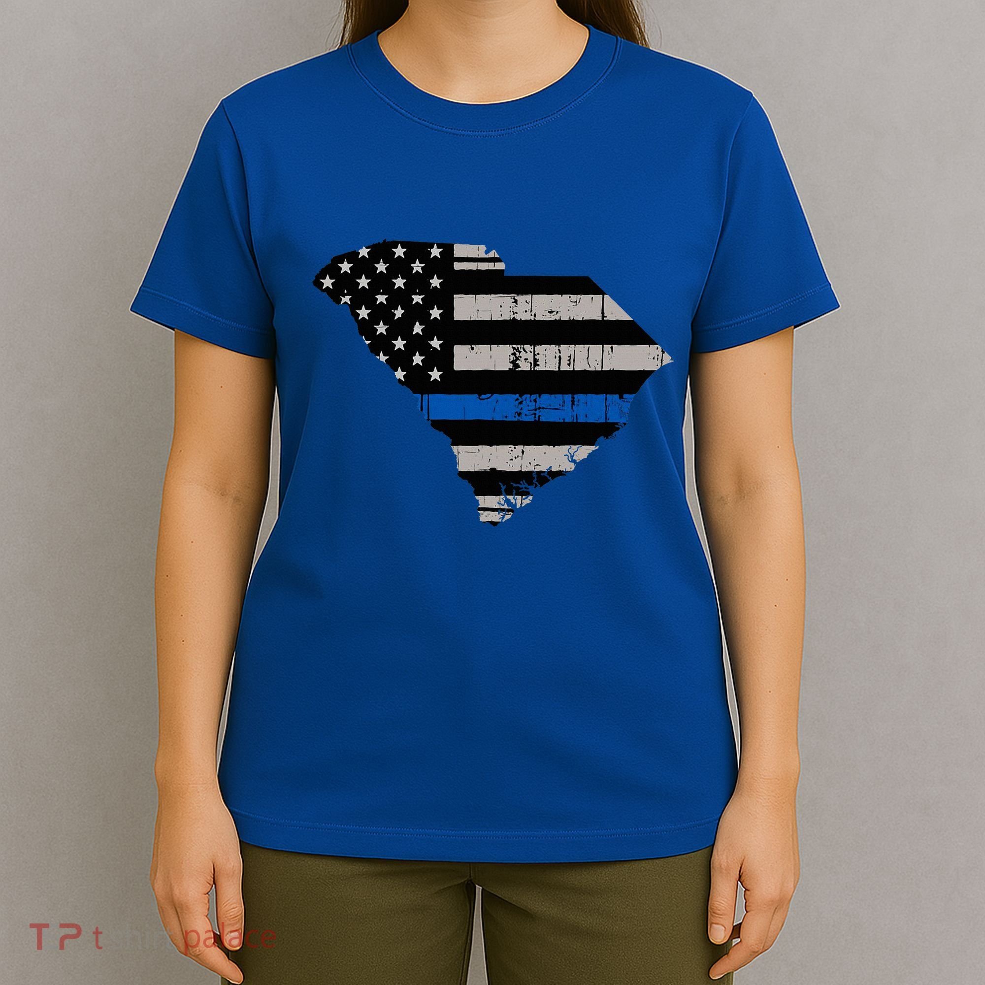 Support Law Enforcement South Carolina Police Officer T-Shirt
