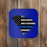 Support Law Enforcement South Carolina Police Officer Coaster thumb 0