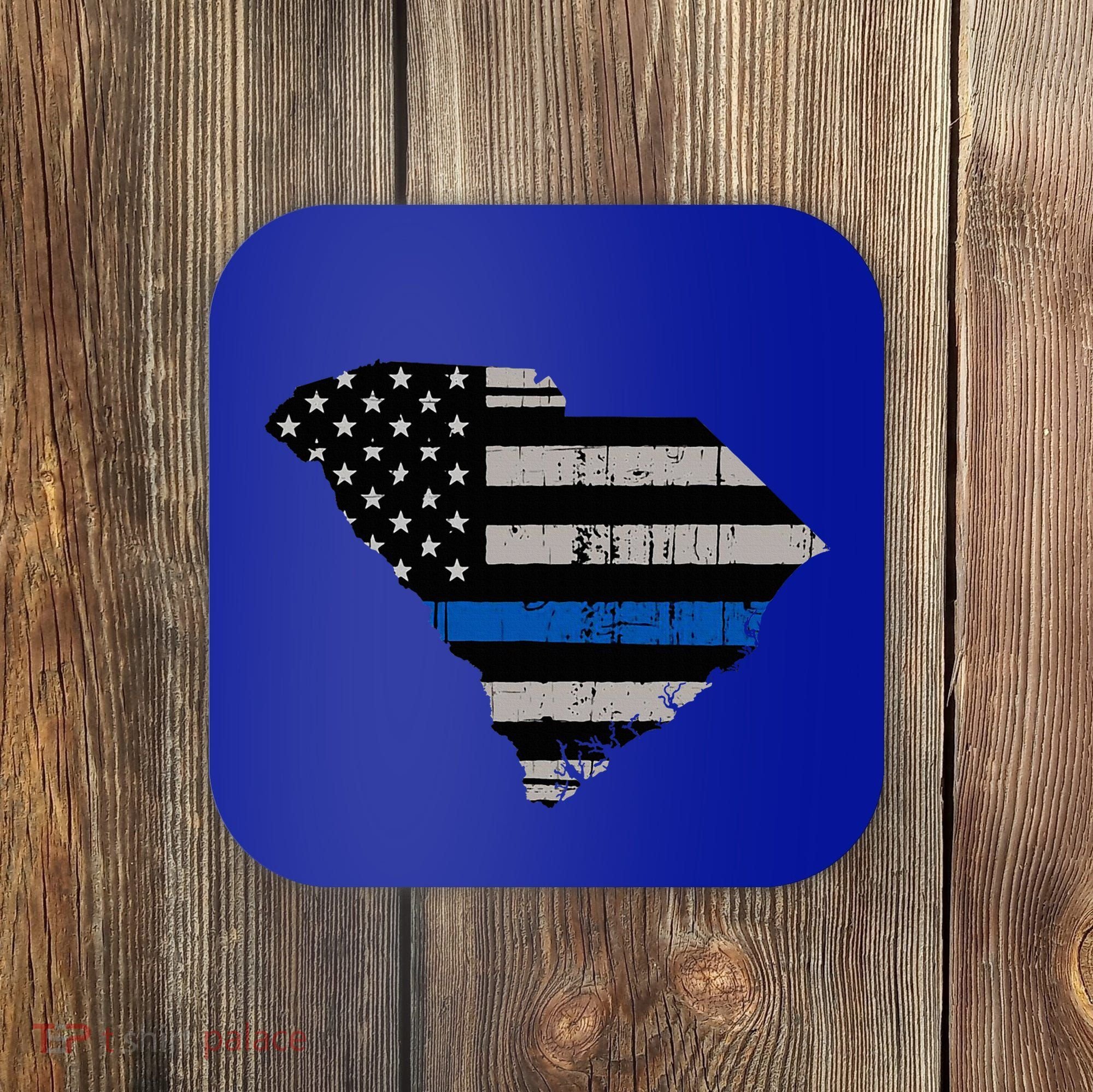 Support Law Enforcement South Carolina Police Officer Coaster