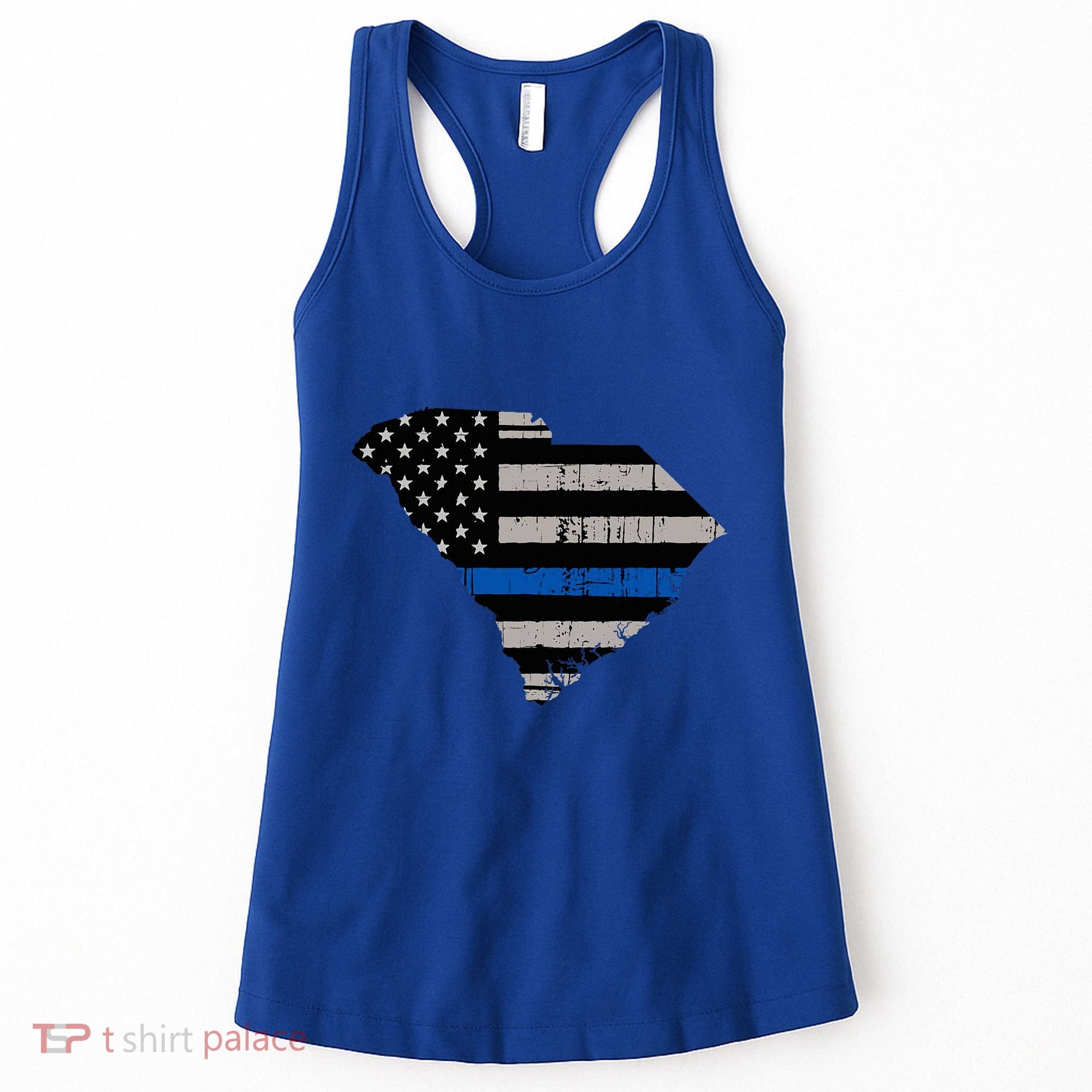 Support Law Enforcement South Carolina Police Officer Women's Tank Top