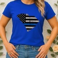 Support Law Enforcement South Carolina Police Officer Women's T-Shirt thumb 2