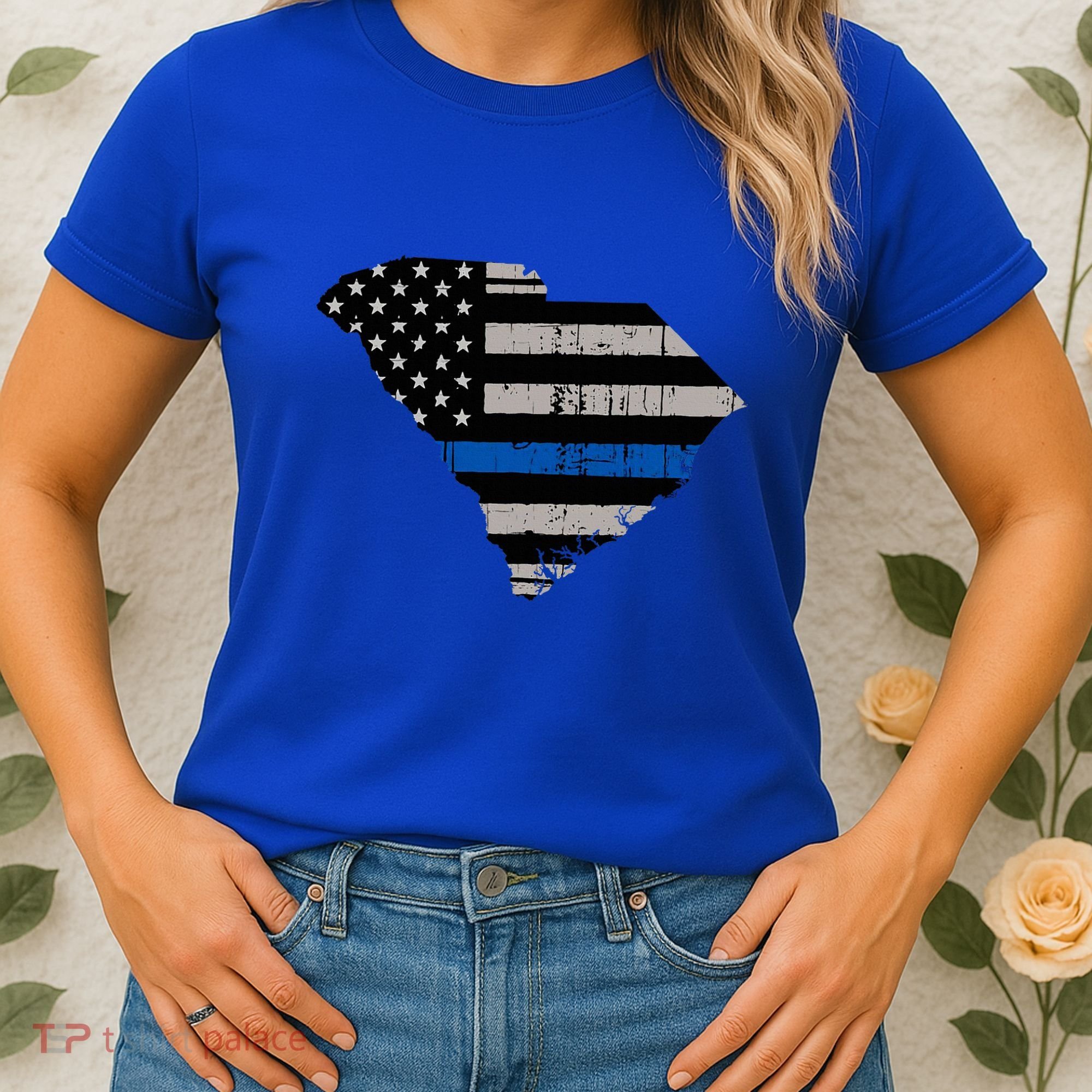 Support Law Enforcement South Carolina Police Officer Women's T-Shirt