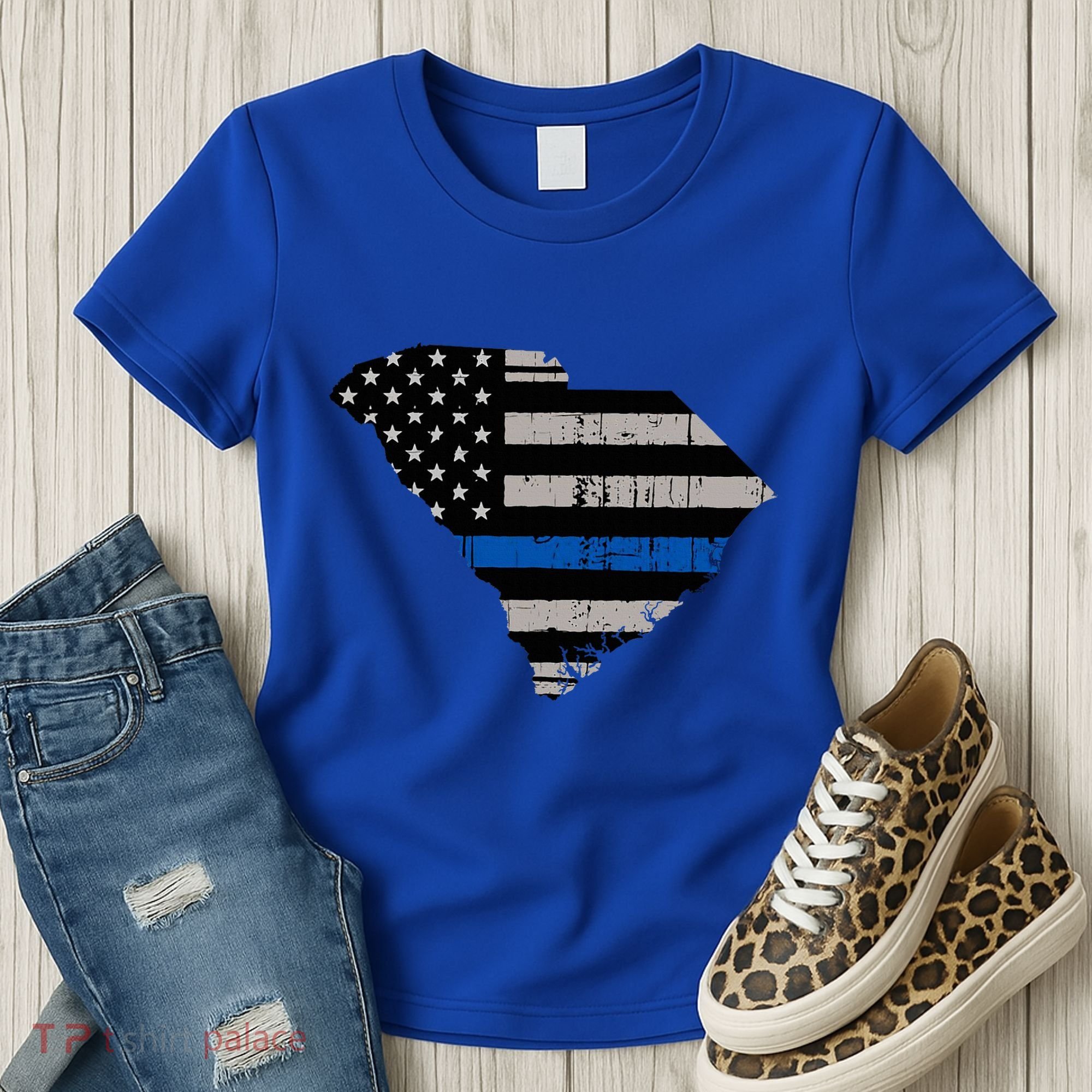 Support Law Enforcement South Carolina Police Officer Women's T-Shirt