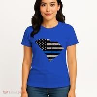 Support Law Enforcement South Carolina Police Officer Women's T-Shirt thumb 4