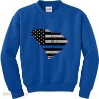 Support Law Enforcement South Carolina Police Officer Kids Sweatshirt thumb 0