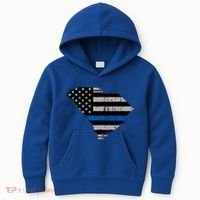 Support Law Enforcement South Carolina Police Officer Kids Hoodie thumb 0