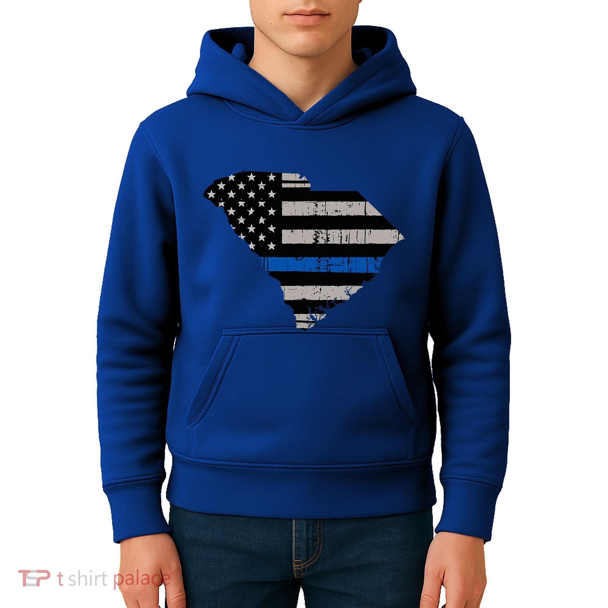 Support Law Enforcement South Carolina Police Officer Kids Hoodie
