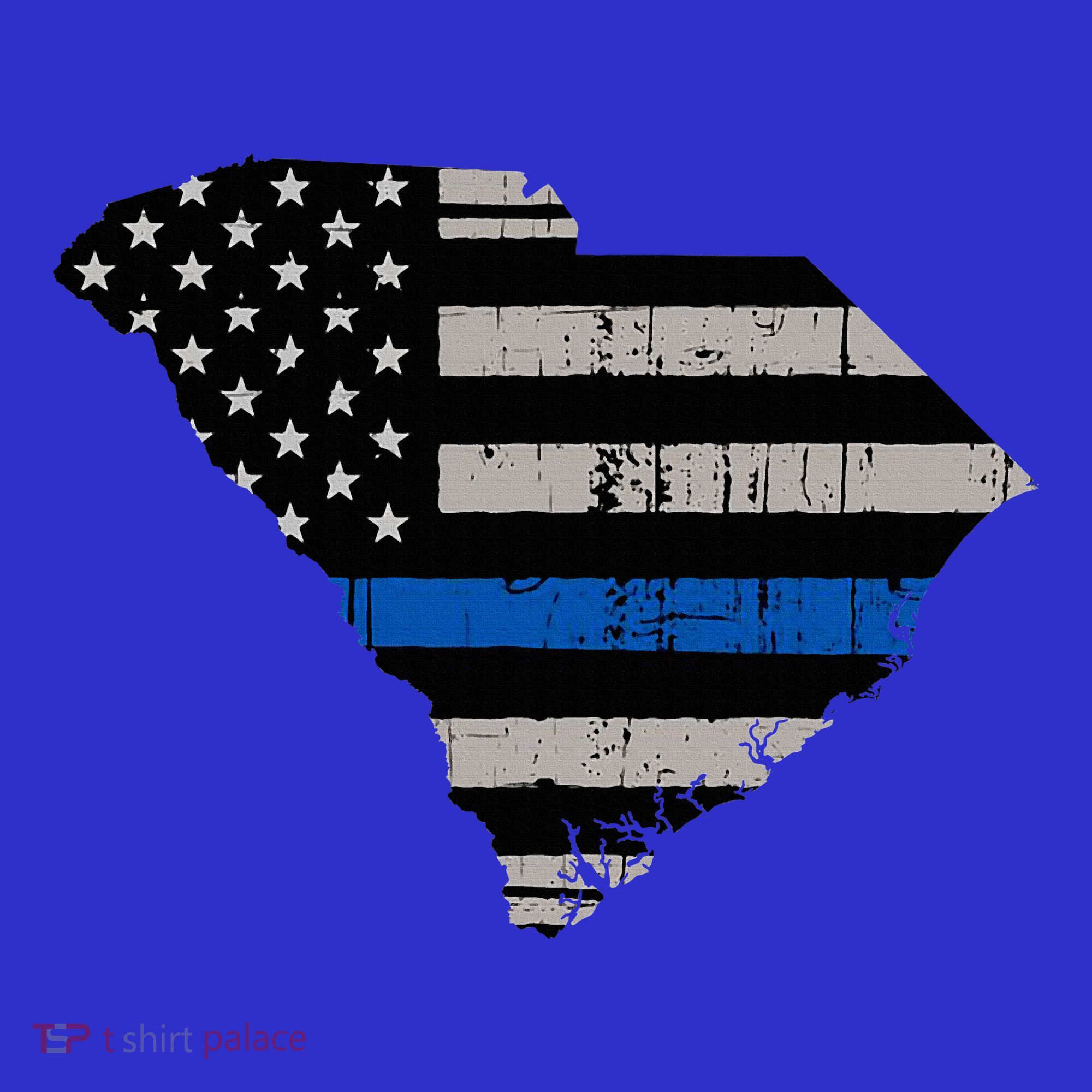 Support Law Enforcement South Carolina Police Officer Kids Long Sleeve Shirt