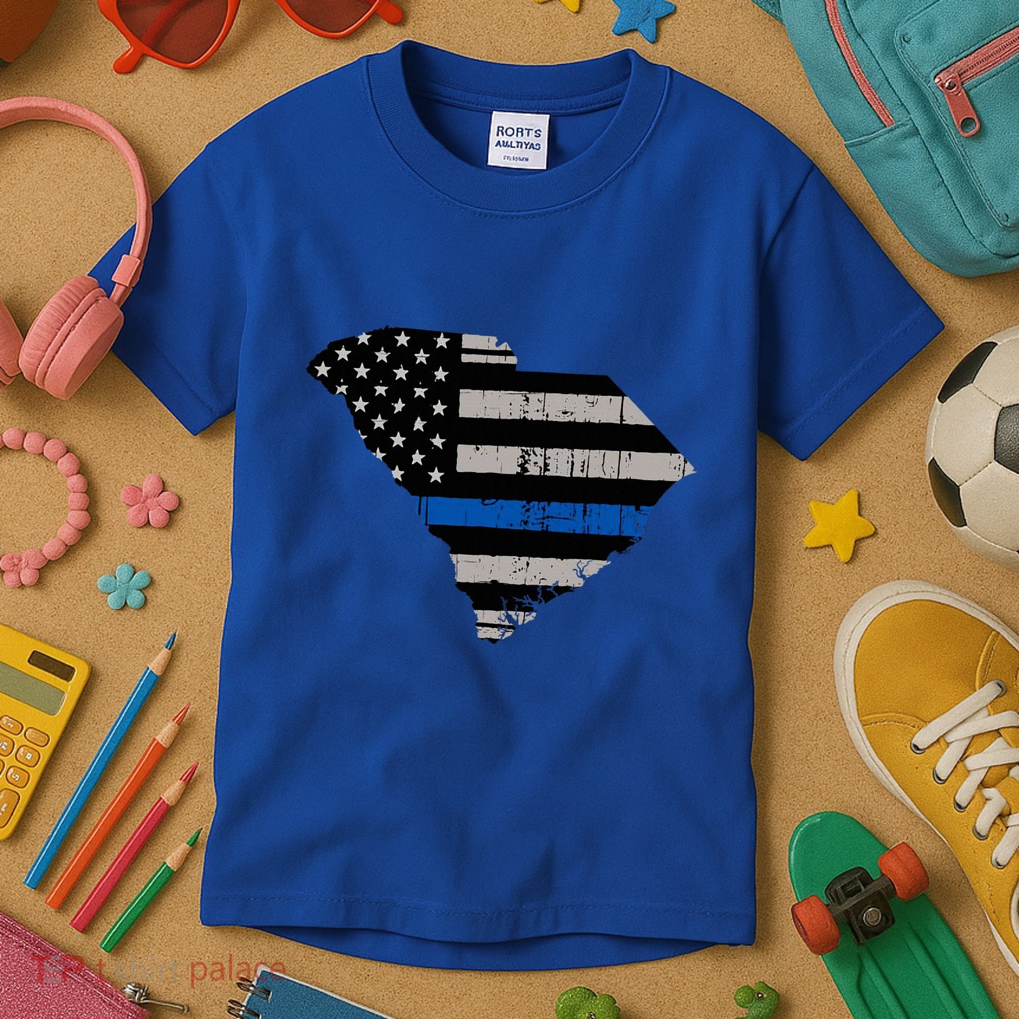 Support Law Enforcement South Carolina Police Officer Kids T-Shirt