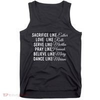Sacrifice Like Esther Love Like Ruth Christian Faith Jesus Tank Top thumb 0