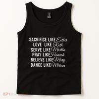 Sacrifice Like Esther Love Like Ruth Christian Faith Jesus Tank Top thumb 2
