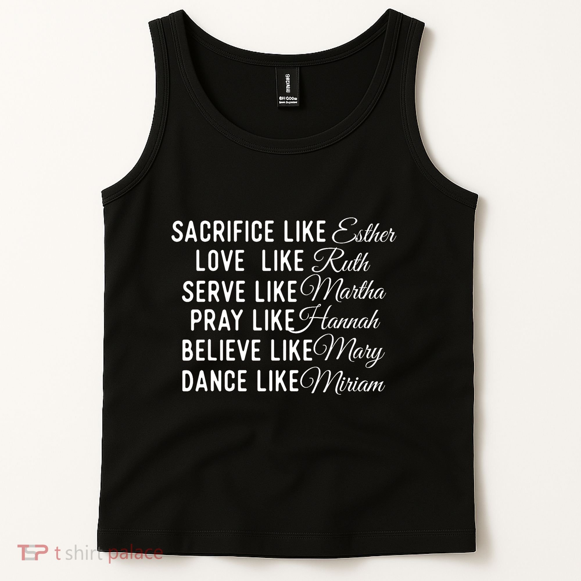 Sacrifice Like Esther Love Like Ruth Christian Faith Jesus Tank Top