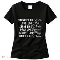 Sacrifice Like Esther Love Like Ruth Christian Faith Jesus Women's T-Shirt thumb 0